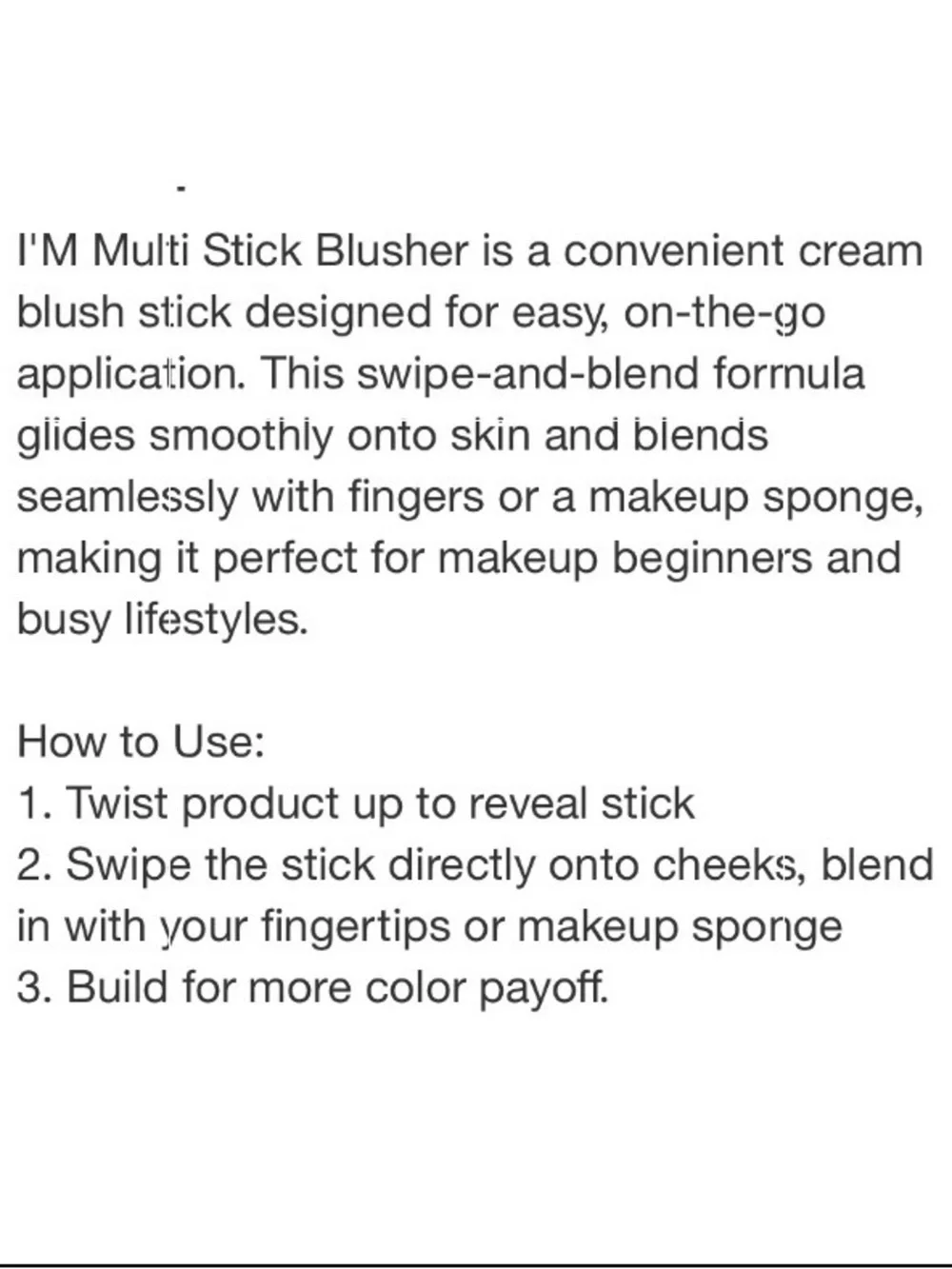 I’m meme-multi stick blusher - 002 Coral